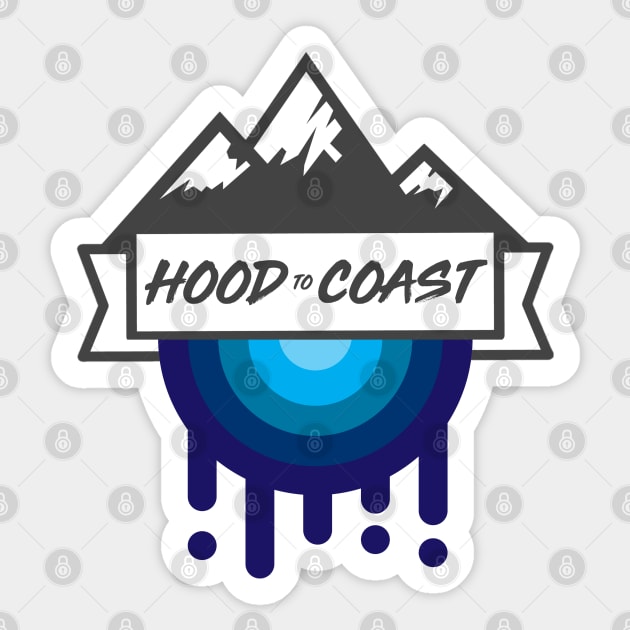 Hood To Coast Gray Sticker by felixbunny